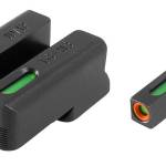 Truglo TFX Pro Tritium/Fiber-Optic Day/Night Sights Fit Novak LoMount cut .270 front / .450 rear - Orange Outline Front/Rear Green