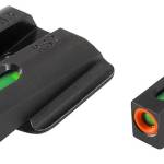 Truglo TFX Pro Next Gen Tritium & Fiber Optic Xtreme Handgun Sight - Ruger LC9|Ruger LC9s|Ruger LC380 - White Orange Front/Rear Green