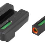 Truglo TFX Pro Next Gen Tritium & Fiber Optic Xtreme Handgun Sight - Sig Sauer #6 front / #8 rear - Orange Outline Front/Rear Green