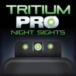 Truglo Tritium Pro Night Sights for Glock 42/43/43x/48 Front Outline White/Rear Green