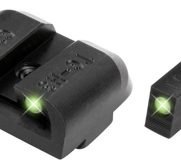 Truglo Tritium Pro Night Sights Fit Glock MOS 20 21 25 28 29 30 31 32 37 40 and 41 - White Outline Front/Rear Green