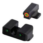 Truglo Tritium Pro Night Sight Set for S&W EZ 380 Green with Orange Front Green Rear