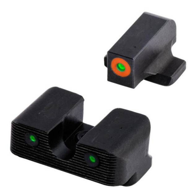 Truglo Tritium Pro Night Sight Set for S&W EZ 380 Green with Orange Front Green Rear