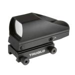 Truglo Tru-Brite Multi-Reticle Dual Color Open Red Dot Sight 24x34mm Window Black