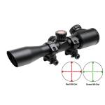 Truglo Tru-Brite Extreme Tactical Compact Rifle Scope with Rings - 4x32mm Dual Color Illum. Mil-Dot 4" Matte