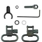 Grovtec Two Piece Barrel Band Swivel Sets .585 - .635 Diameter Black 2/ct
