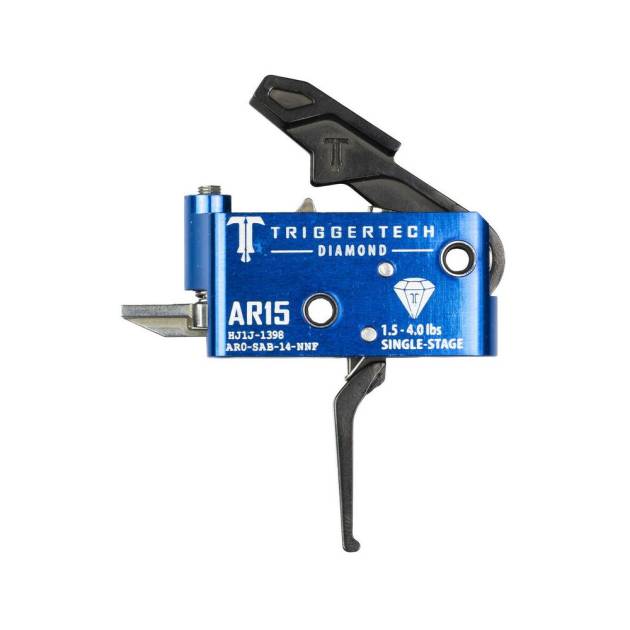 TriggerTech AR15 Single-Stage Diamond Flat Trigger Black