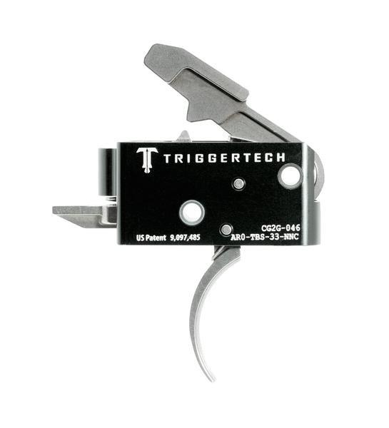 TriggerTech AR15 Competitive Curved Trigger 2 Stage Stainless Steel/Black