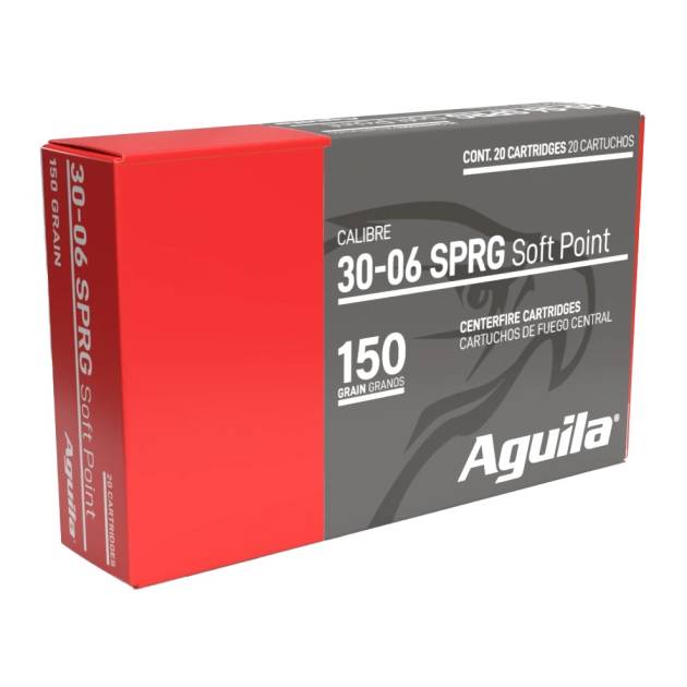 Aguila Ammunition 30-06 Springfield Rifle Ammo - 150 Grain | Soft Point | 20rd Box