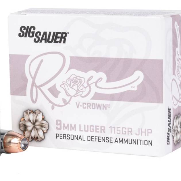 SIG SAUER V-CROWN ROSE 9MM 115G JHP 20RD BX 200RD CASE
