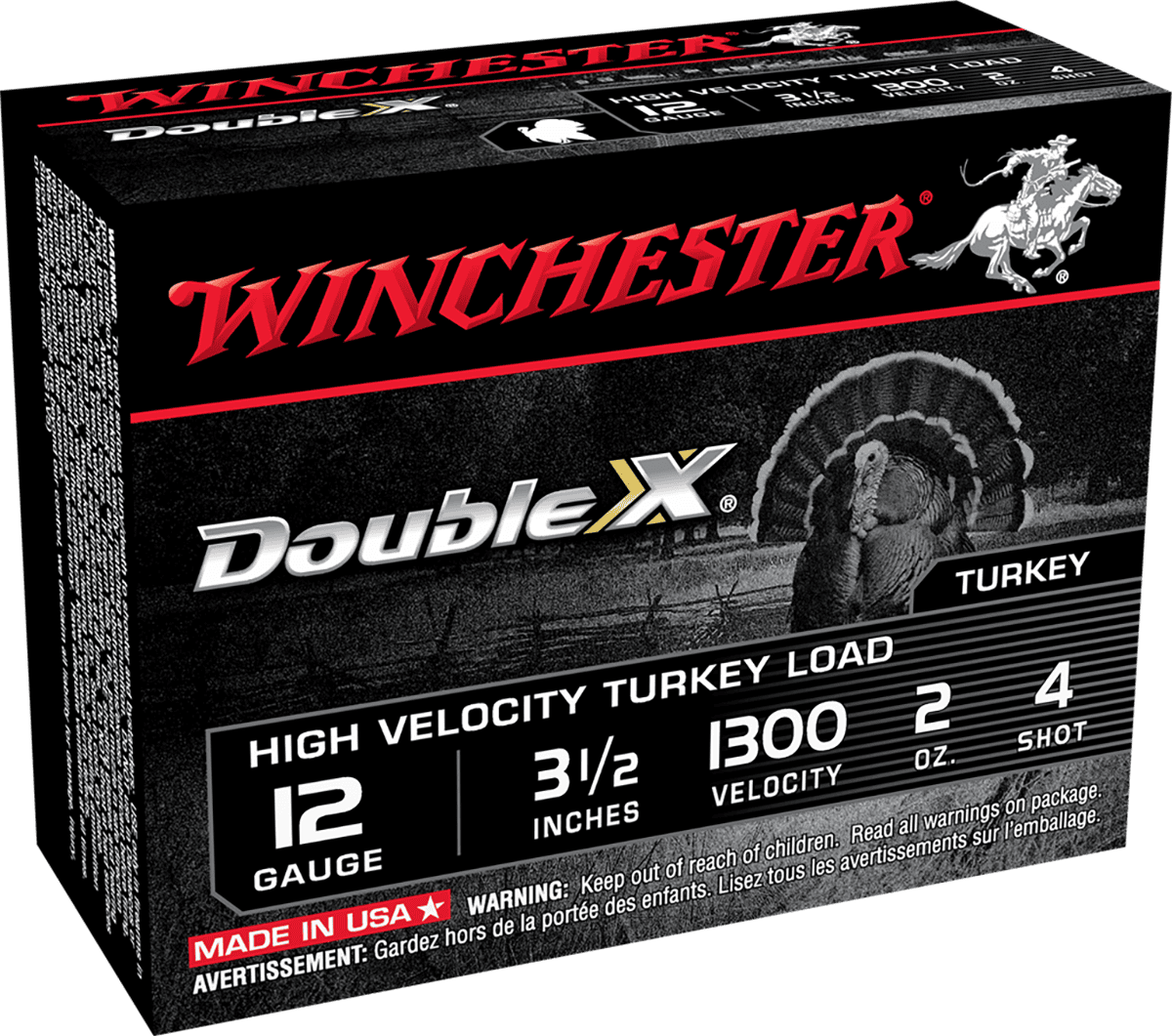 WINCHESTER DOUBLE X 12G 3.5" #4 2OZ 10RD BX 100RD CS