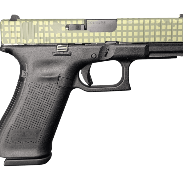 GLOCK 45 V DNC 9MM PISTOL 4" BLACK-BLK/GRN SLIDE FXD 3-17RD MAGS