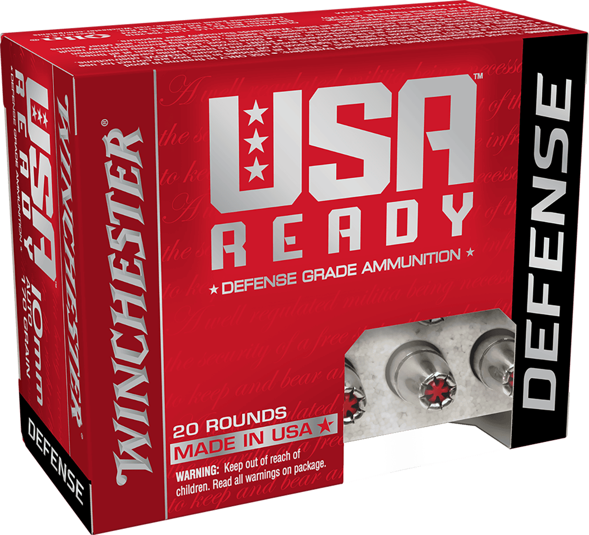 WINCHESTER USA READY 10MM 170G HX VNT HP 20RD BX 200RD CASE