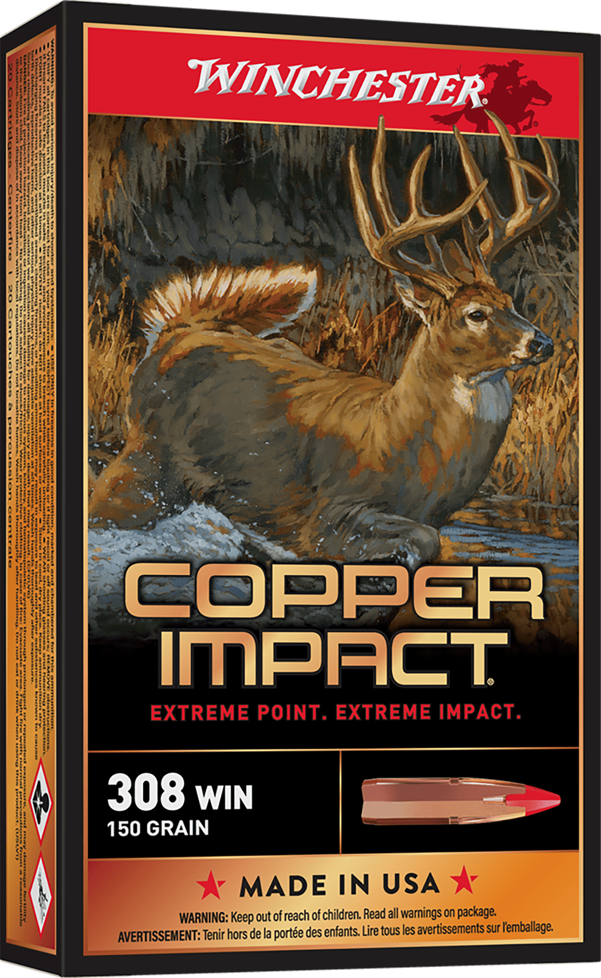 WINCHESTER COPPER IMPACT 308WIN 150G LF 20RD BX 200RD CASE