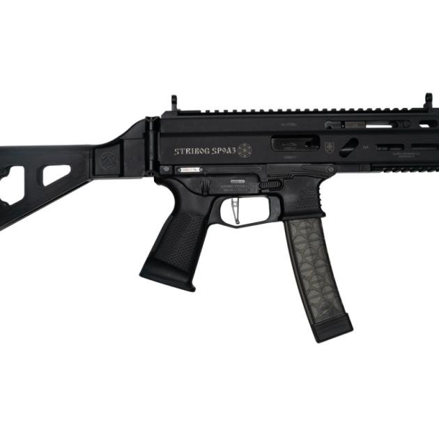 GRAND POWER STRIBOG SP9A3 9MM SUB BLK PSTL W/SBT BRC 8" THRD BRL 3-30RD