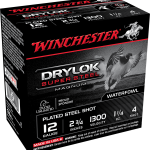 WINCHESTER DRYLOK STL MAG 12G 2-3/4' #4 1-1/4OZ 25RDS