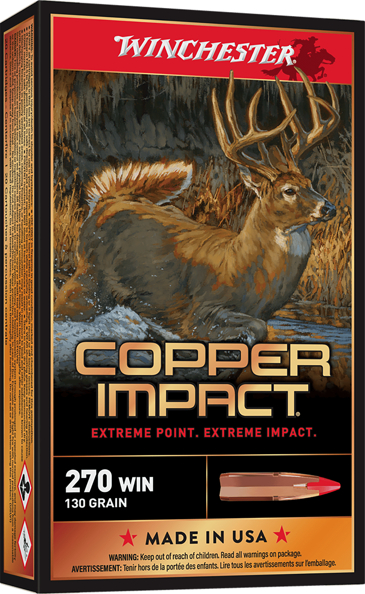 WINCHESTER COPPER IMPACT 270WIN 130G LF 20RD BX