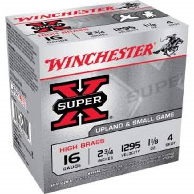 WINCHESTER SUPER X HEAVY GAME HB 16G 23/4 11/8 #4 25RD BX 250RD CASE