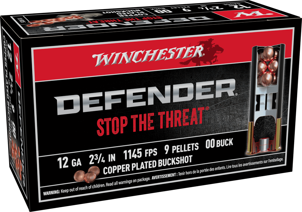 Winchester Copper Plated Defender Elite 12 ga | 2.75" | 9-Pellet | 1145 FPS #00 | 10 Rds
