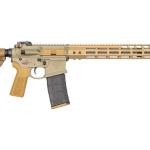 Noveske Rifleworks AR rifle with 16-inch barrel, M-LOK rail, and FDE Cerakote finish