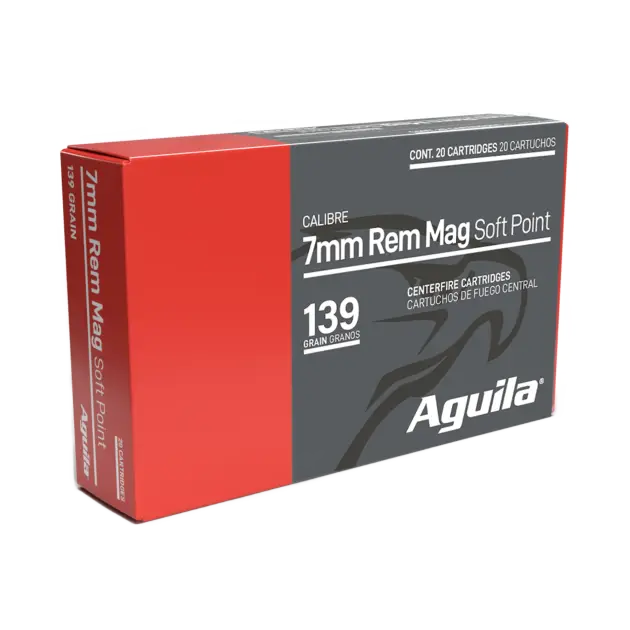 AGUILA 7MM REM MAG 139GR INTERLOCK BTSP 20RD BX 10 BOXES PER CASE