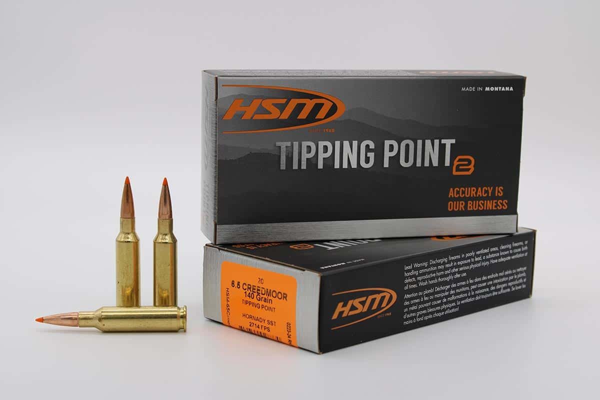 HSM AMMUNITION 6.5 CREED 140GR TIPPING PT 20RD BOX 25 BOXES PER CASE