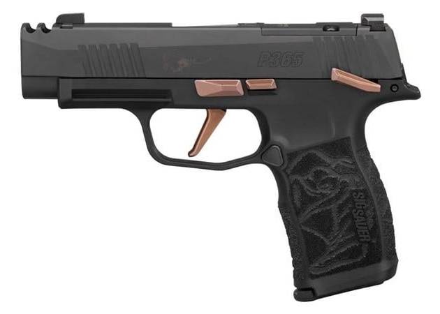 SIG SAUER P365XL ROSE 9MM PISTOL MANUAL SAFETY O.R. BLK/RG 2-10RD MAGS CA COMPLIANT