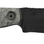 HALF FACE BLADES CROW SCALPER 4" BLADE, 8.3"OA, S45VN STEEL, ARMORY BLK, GRAY MICARTA GRIP
