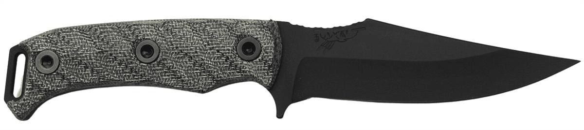 HALF FACE BLADES TOSAHWI 4" BLADE, 8.1"OA, CPM S45VN STEEL, ARMORY BLK, GRAY MICARTA GRIP