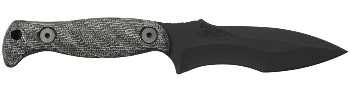 HALF FACE BLADES EXTREMIS 3.5" BLADE, 7.5"OA, S45VN STEEL, ARMOR BLK, GRAY MICARTA GRIP