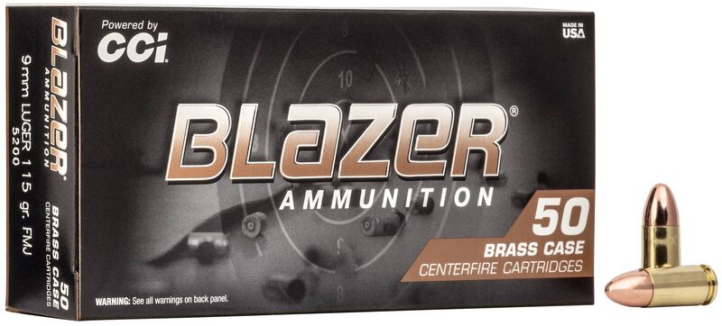 CCI Blazer Brass 9mm 115 FMJ