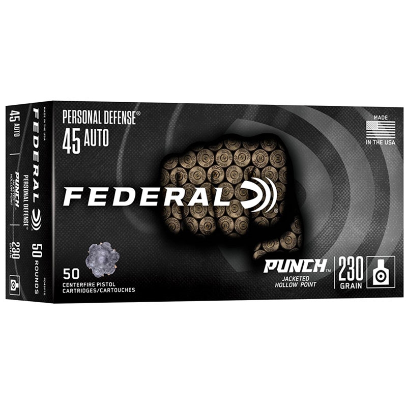 FEDERAL 45 AUTO 230GR PUNCH JHP 50RD/BX 10BX/CS