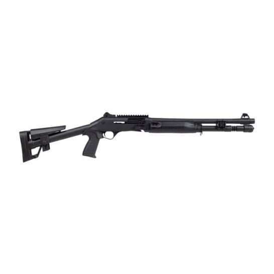 PANZER ARMS M4 SPEED 12G SA 18.5" STANDARD BLACK W/ FIXED SKELETON STOCK 5RD