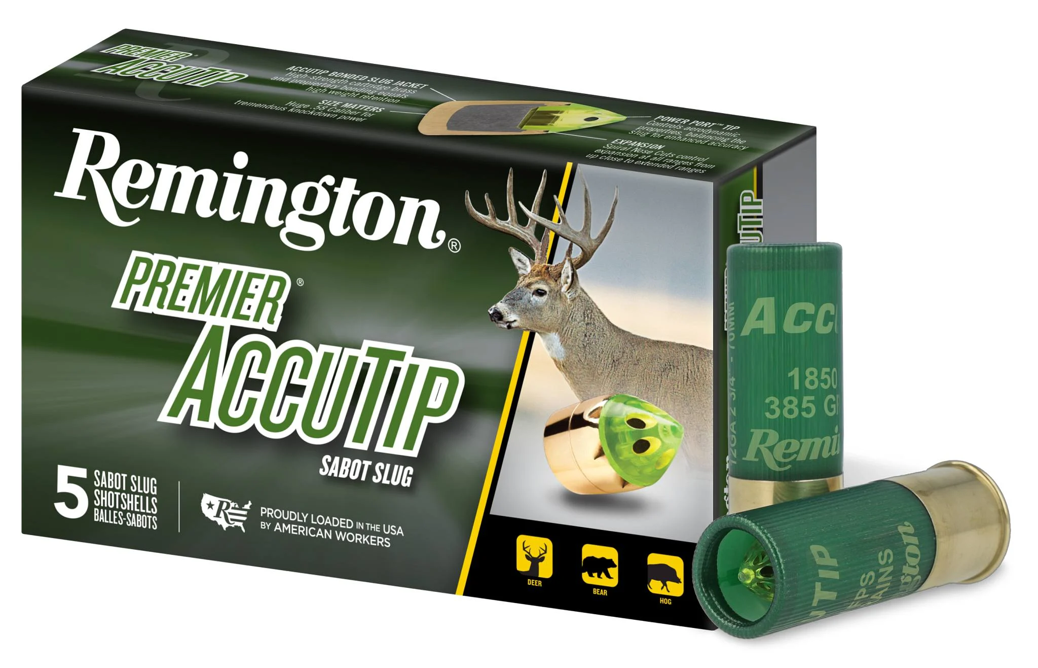 REMINGTON 12GA 3IN 385 PPT 5 RD/BX 20 BX/CS