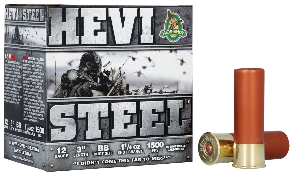 HEVI-SHOT HEVI-STEEL 12GA 3IN 1-1/4OZ BB 25 RD/BX 10 BX/CS