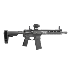 SPRINGFIELD ARMORY SAINT VICTOR GEAR PAC 300BLK 9.5" PISTOL, SBA3, BLACK, FLIP UPS, 4-30RD