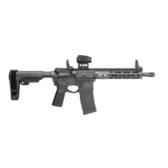 SPRINGFIELD ARMORY SAINT VICTOR GEAR PAC 300BLK 9.5" PISTOL, SBA3, BLACK, FLIP UPS, 4-30RD