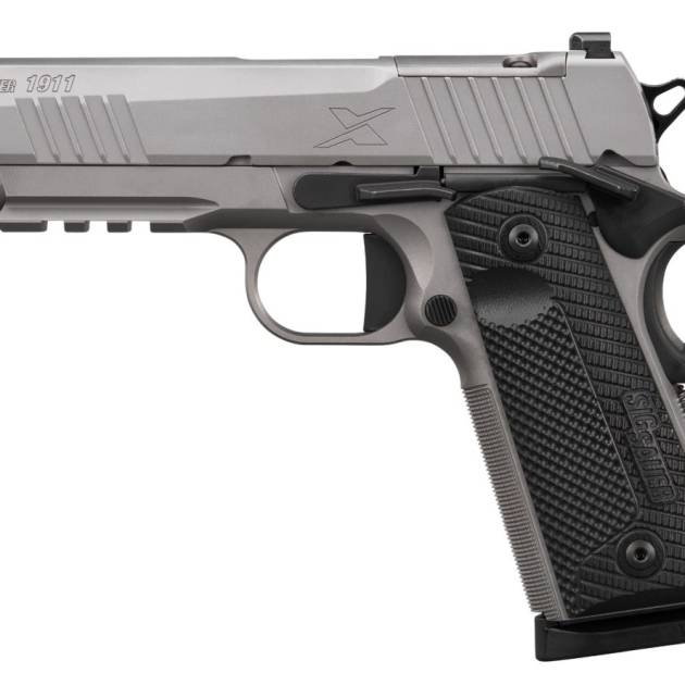 SIG SAUER 1911 X CARRY STAINLESS 45ACP 4.2" G10 GRIP, OPTIC RDY, 2-8RD