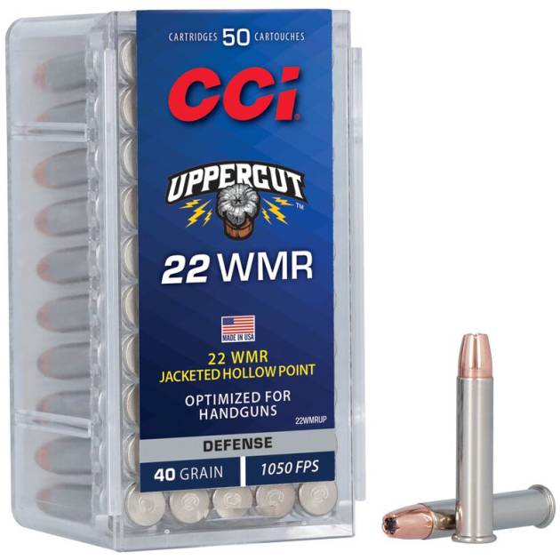 CCI 22WMR 40GR UPPERCUT JHP 50RD/BX 500RD/BRICK 60BX/CS
