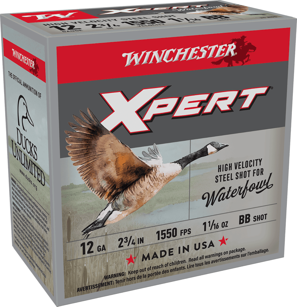 WINCHESTER SUPER X XPERT 12 GA 2-3/4" BB HV STEEL 1-1/16 OZ 25 RD/BX 10 BX/CS