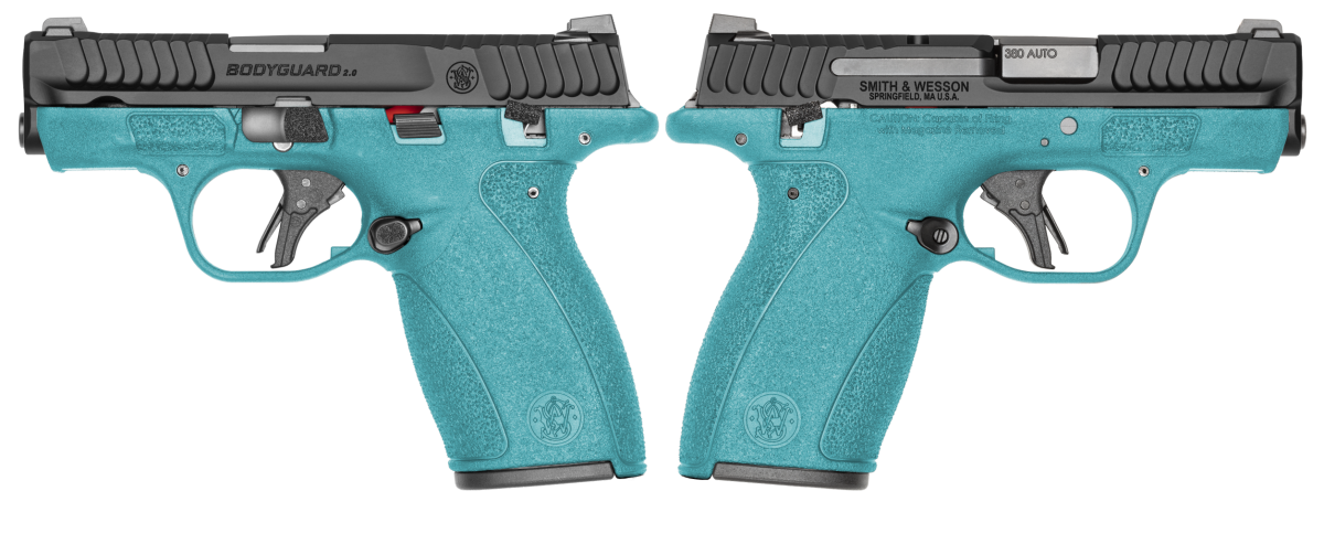 SMITH & WESSON BODYGUARD 2.0 380ACP PISTOL T.S. AZTEC TEAL ORION EXCLUSIVE 1-12RD 1-10RD MAG