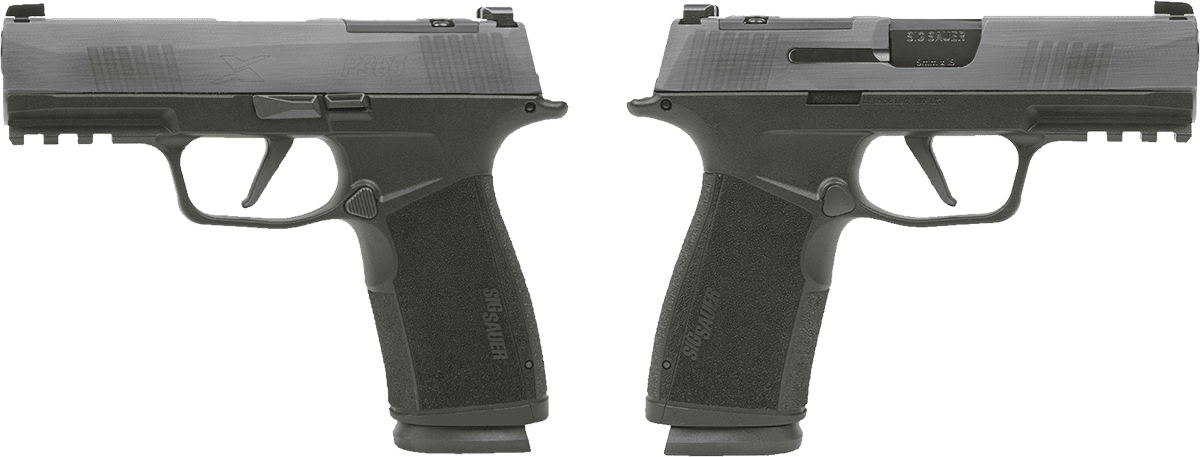 SIG SAUER P365 X-MACRO 9MM PSTL 3.7" CRUSHED SILVER BATTLEWORN 2-17RD MAGAZINES