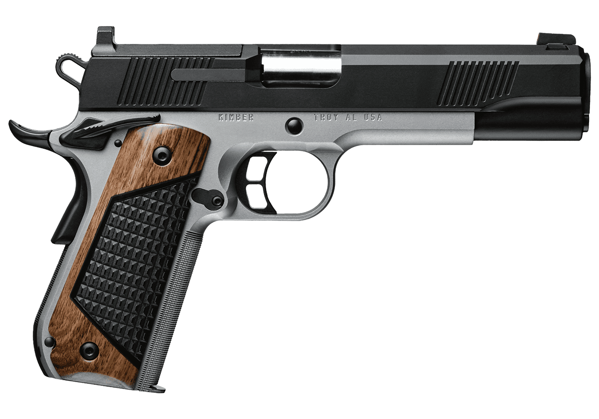 KIMBER CUSTOM 1911 NEXT GENERATION 45ACP PISTOL 5" TWO TONE, O.R.BLK WALNUT/G10 GRIPS 2-7RD MAGS