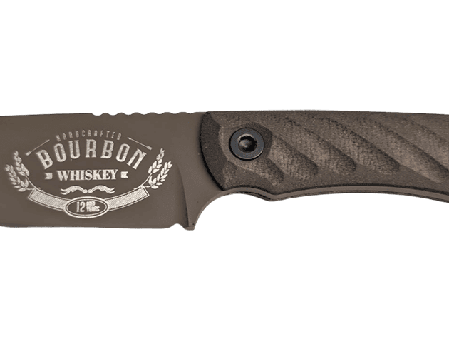 HALF FACE BLADES CAVNER JR BOURBON 3.5" BLADE, 7.5"OA, S45VN MICARTA GRIP