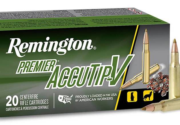 REMINGTON PRA222RB 222 REM 50GR ACCUTIP-V BT 20 RD/BX 10 BX/CS
