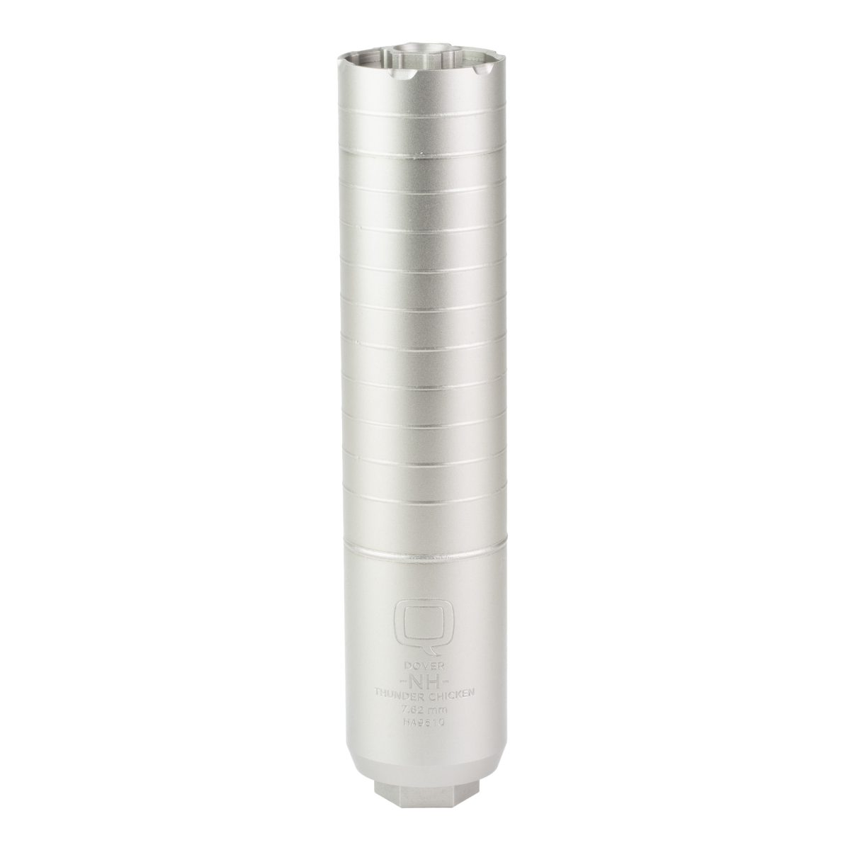Q Thunder Chicken 7.62mm titanium suppressor with bead-blasted finish