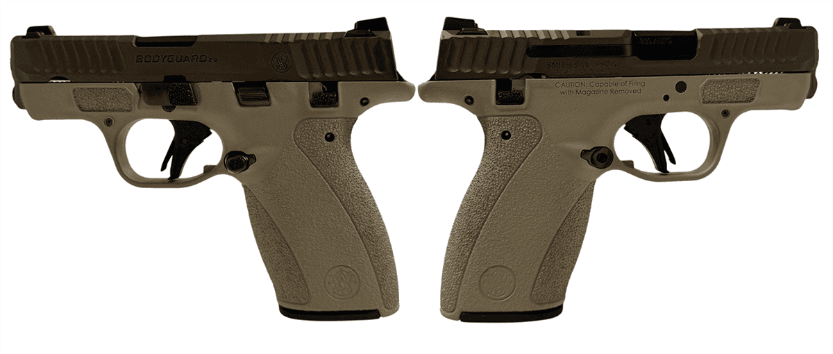 SMITH & WESSON BODYGUARD 2.0 MS 380ACP 2.75" TWO TONE TAN 1-10RD 1-12RD