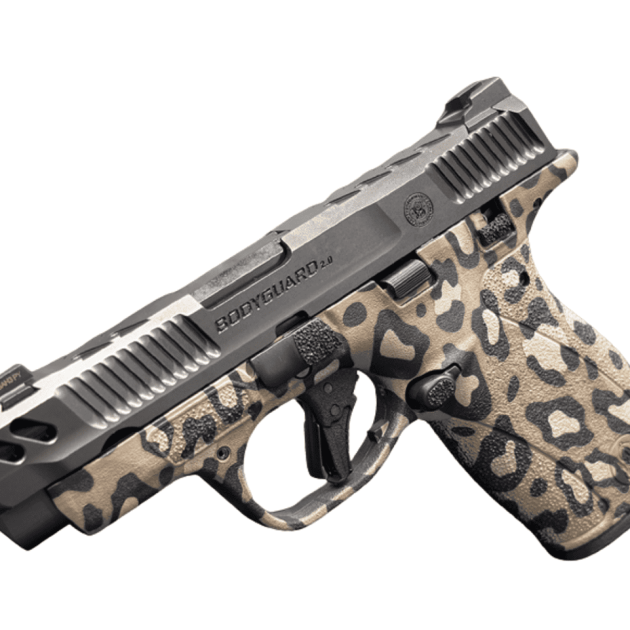 SMITH & WESSON PC BODYGUARD 2.0 CARRY COMP LEOPARD PRINT 380ACP PISTOL 3.1" M.S 1-10RD, 1-12RD MAG