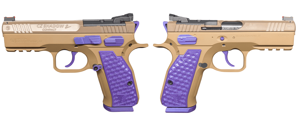 CZ SHADOW II COMPACT PEANUT BUTTER & GRAPE JELLY 9MM PISTOL 4" 2-15RD MAGS
