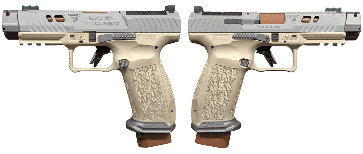 Canik TTI Combat Suga Bear 9mm pistol with 4.6-inch barrel
